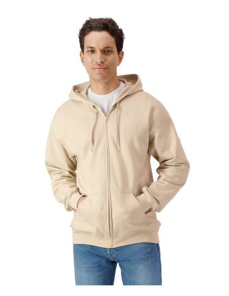 GIL-SF600-Softstyle® Midweight Fleece Adult Full Zip Hooded Sweatshirt