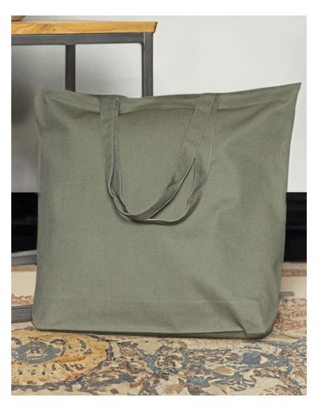 HAI-X1348-Organic Canvas Carrier Bag Medium Long Handle London 02