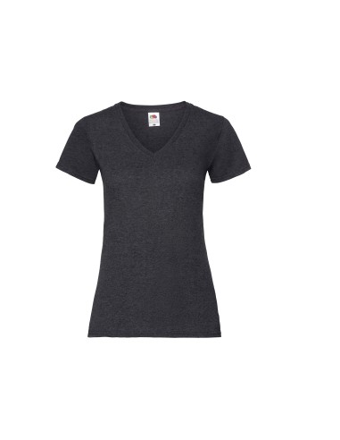 FRU-0613980-Ladies Valueweight V Neck T