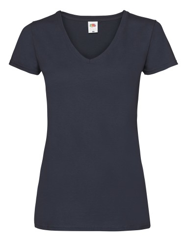 FRU-0613980-Ladies Valueweight V Neck T