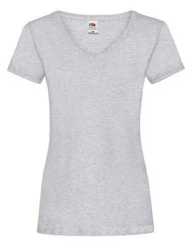 FRU-0613980-Ladies Valueweight V Neck T