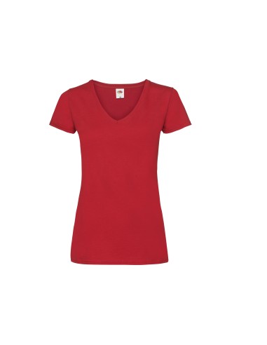 FRU-0613980-Ladies Valueweight V Neck T