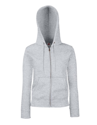 FRU-0621180-Ladies Premium Hooded Sweat Jacket