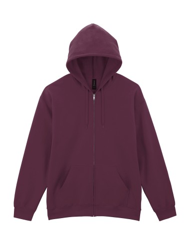 GIL-SF600-Softstyle® Midweight Fleece Adult Full Zip Hooded Sweatshirt