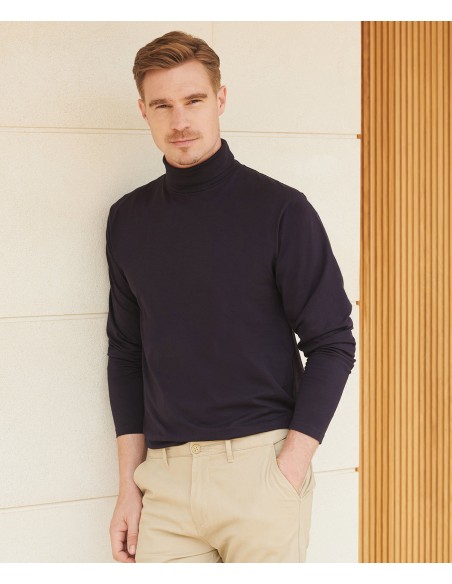 HEN-H020-Roll-Neck Long-Sleeve Top
