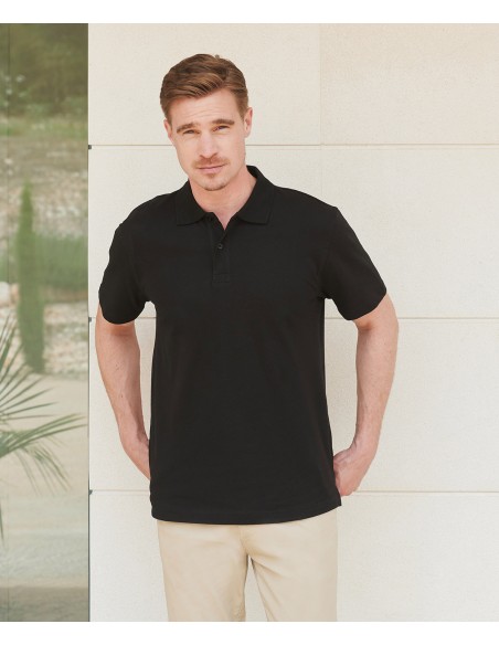 HEN-H305-Mens Stretch Piqué Polo Shirt
