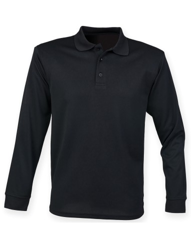HEN-H478-Polo à manches longues Coolplus® pour homme