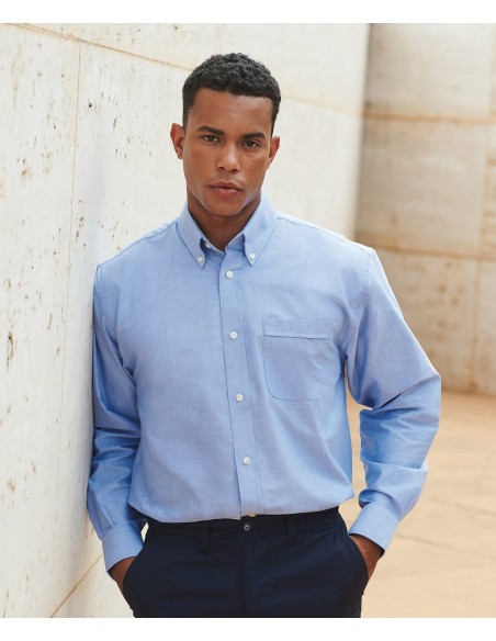 HEN-H510-Mens Classic Long Sleeved Oxford Shirt