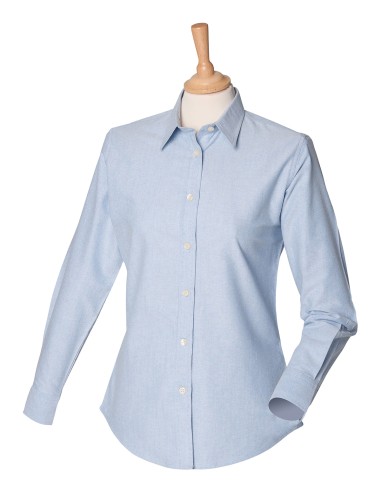 HEN-H511-Ladies Classic Long Sleeved Oxford Shirt