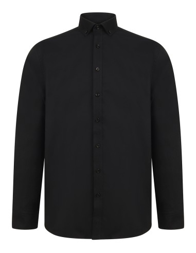 HEN-H512-Chemise Oxford moderne à manches longues