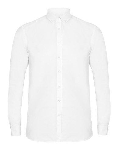 HEN-H512-Chemise Oxford moderne à manches longues