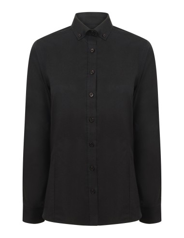 HEN-H513-Chemise Oxford moderne à manches longues femme