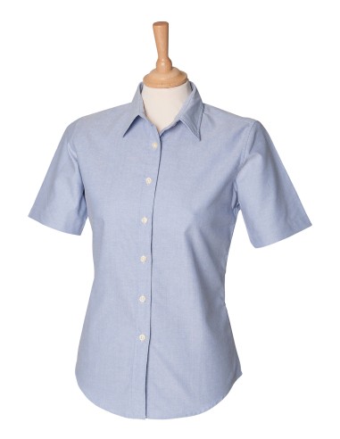 HEN-H516-Ladies Classic Short Sleeved Oxford Shirt