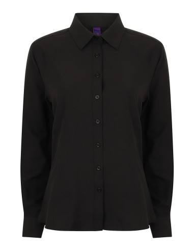 HEN-H591-Ladies Wicking Long Sleeve Shirt