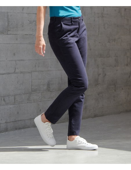 HEN-H651-Ladies Stretch Chino