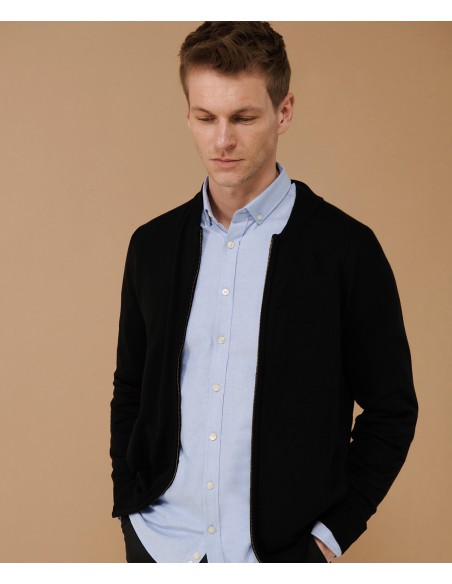 HEN-H718-Unisex Zip Through Cardigan