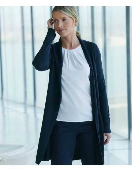 HEN-H719-Ladies Longline Open Cardigan