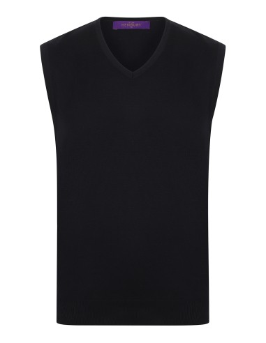 HEN-H724-Mens Lightweight Sleeveless V-Neck Jumper