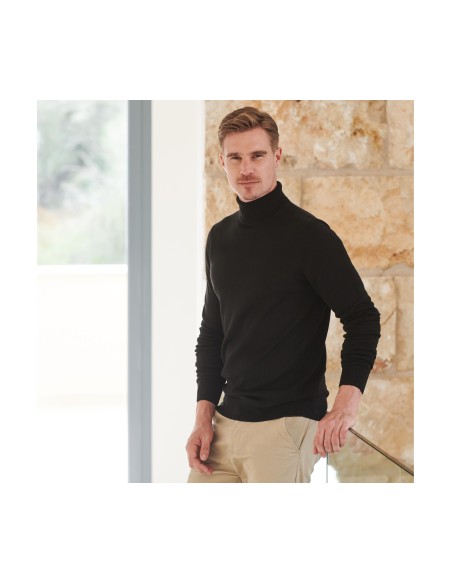 HEN-H727-Mens Roll Neck Jumper