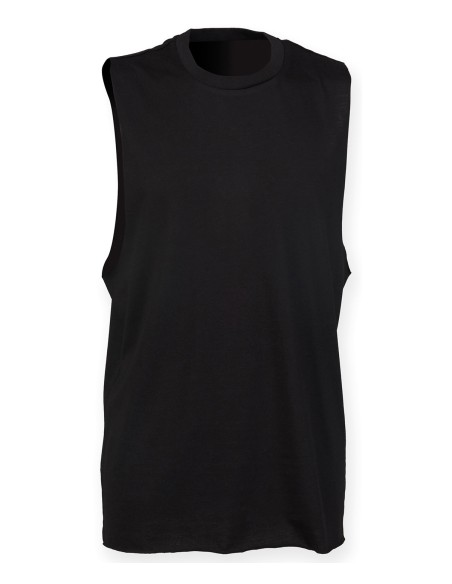 S-SF232-Mens High Neck Slash Armhole Vest