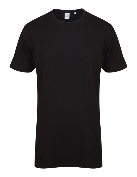 S-SF258-Mens Longline T-Shirt With Dipped Hem