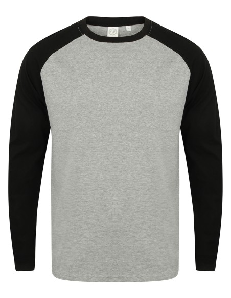 S-SF271-Mens Long Sleeved Baseball T