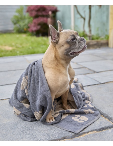 HOM-HL235-Grande serviette en jacquard pour chien