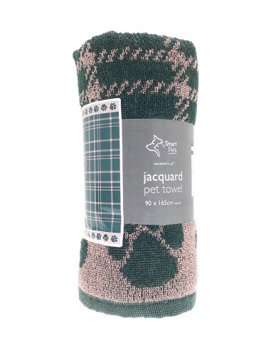 HOM-HL235-Grande serviette en jacquard pour chien