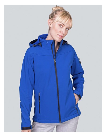 HRM-1102-Womens Hooded Soft-Shell Jacket