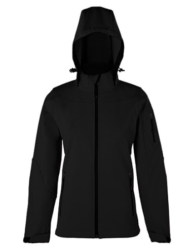 HRM-1102-Womens Hooded Soft-Shell Jacket