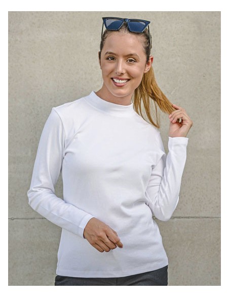 HRM-206-Womens Premium Highneck Longsleeve Tees