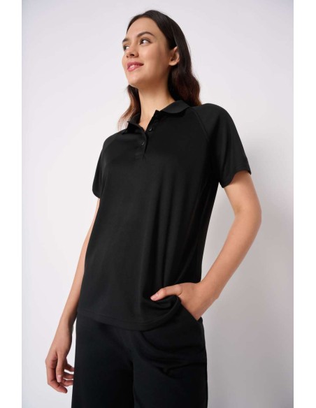IDE-IB201-LADIES' BASIC POLYESTER POLO SHIRT