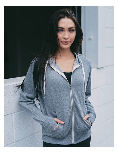IND-PRM90HTZ-Unisex Midweight French Terry Zip Hood