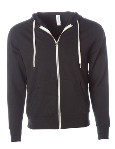 IND-PRM90HTZ-Unisex Midweight French Terry Zip Hood