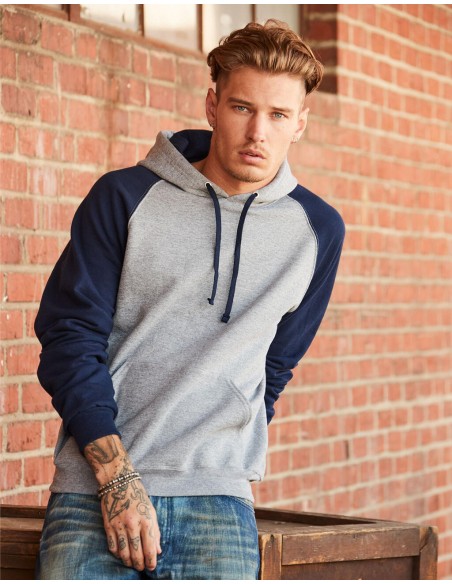 JER-0S96CR0-Nublend® Colour-Block Raglan Hooded Sweatshirt