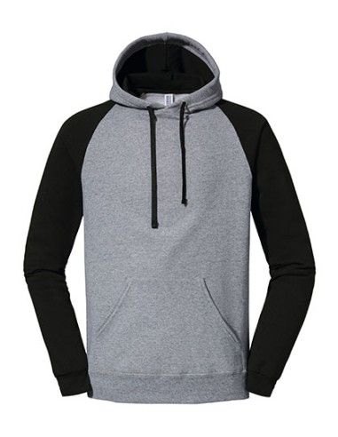 JER-0S96CR0-Nublend® Colour-Block Raglan Hooded Sweatshirt