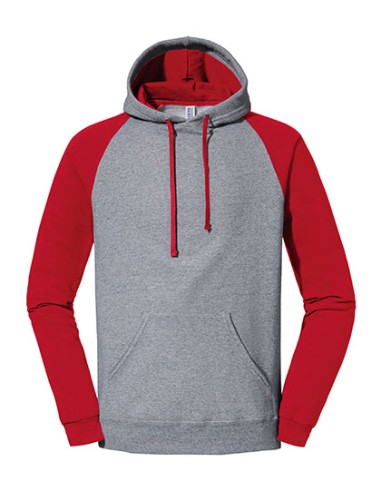 JER-0S96CR0-Nublend® Colour-Block Raglan Hooded Sweatshirt