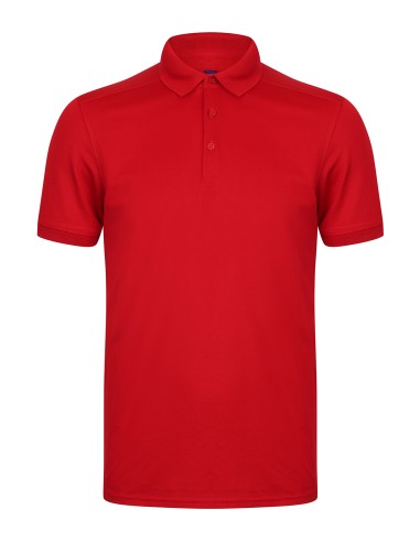 HEN-H460-Mens Slim Fit Stretch Polo Shirt + Wicking Finish