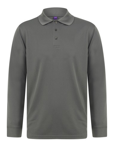 HEN-H478-Polo à manches longues Coolplus® pour homme