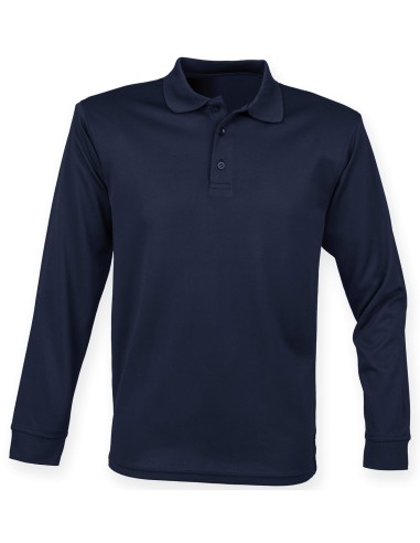 HEN-H478-Polo à manches longues Coolplus® pour homme