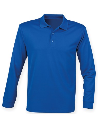 HEN-H478-Polo à manches longues Coolplus® pour homme