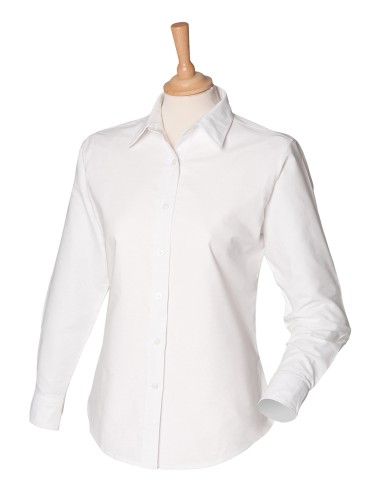 HEN-H511-Ladies Classic Long Sleeved Oxford Shirt