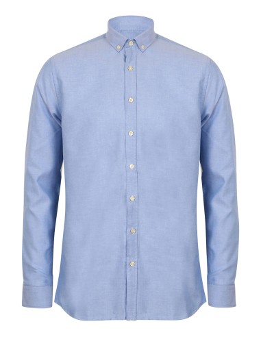 HEN-H512-Chemise Oxford moderne à manches longues