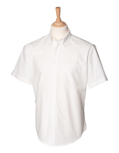 HEN-H515-Mens Classic Short Sleeved Oxford Shirt