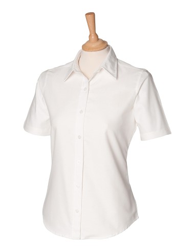 HEN-H516-Ladies Classic Short Sleeved Oxford Shirt
