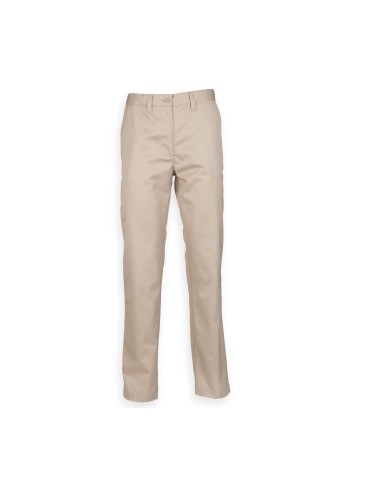 HEN-H641-Ladies 65/35 Poly/Cotton Chino