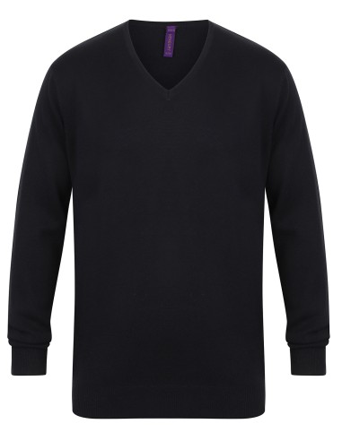 HEN-H720-Mens Lightweight V-Neck Jumper