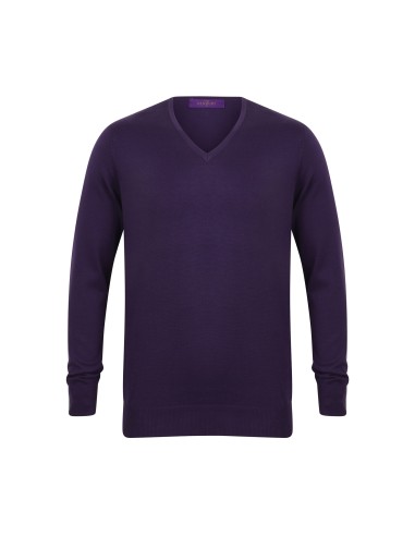 HEN-H720-Mens Lightweight V-Neck Jumper