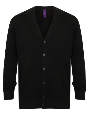 HEN-H722-Mens Lightweight V-Neck Cardigan