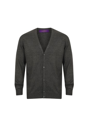 HEN-H722-Mens Lightweight V-Neck Cardigan